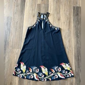 Blue Summer dress with keyhole feature by neckline. size: L